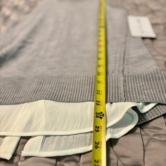 NWT Athleta Itinerary Light Gray Merino Wool Sweater Tank Women XXS - Picture 6 of 8